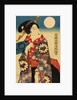 A woman looking at the moon, detail by Utagawa Kunisada I