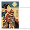A woman looking at the moon, detail by Utagawa Kunisada I