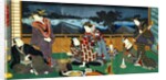 Ryogoku Yukei:Hitome Senkin, an Actor of The  Narikoma Acting House, Relaxing with Courtesans by Utagawa Kunisada