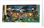 Ryogoku Yukei:Hitome Senkin, an Actor of The  Narikoma Acting House, Relaxing with Courtesans by Utagawa Kunisada