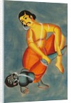 Bhima killing Kichaka by Unknown