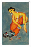 Bhima killing Kichaka by Unknown