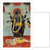Kali dancing on Shiva by Unknown
