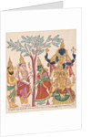 The marriage of Shiva and Parvati with attendant deities by Anonymous