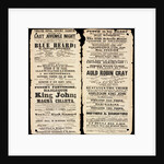 Playbill from the Theatre Royal Covent Garden by Anonymous