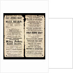 Playbill from the Theatre Royal Covent Garden by Anonymous