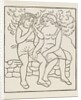 A piper and a girl sitting in the garden by Aristide Maillol
