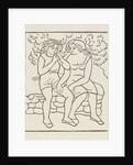 A piper and a girl sitting in the garden by Aristide Maillol