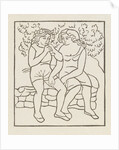 A piper and a girl sitting in the garden by Aristide Maillol