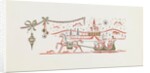 Christmas greeting card with horse and sleigh by Unknown