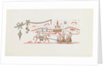 Christmas greeting card with horse and sleigh by Unknown