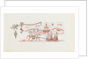 Christmas greeting card with horse and sleigh by Unknown