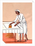A dhobi ironing by Unknown