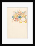 Page from a sketchbook containing designs for textiles, wall-papers and various decorative motifs by Edward Willaim Godwin