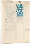 Page from a sketchbook containing designs for textiles, wall-papers and various decorative motifs by Edward Willaim Godwin
