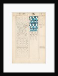 Page from a sketchbook containing designs for textiles, wall-papers and various decorative motifs by Edward Willaim Godwin