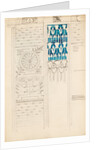 Page from a sketchbook containing designs for textiles, wall-papers and various decorative motifs by Edward Willaim Godwin