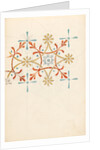 Page from a sketchbook containing designs for textiles, wall-papers and various decorative motifs by Edward Willaim Godwin