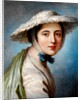 Head of a Girl Wearing a White Hat by William Hoare