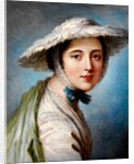 Head of a Girl Wearing a White Hat by William Hoare