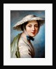 Head of a Girl Wearing a White Hat by William Hoare