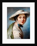 Head of a Girl Wearing a White Hat by William Hoare