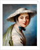 Head of a Girl Wearing a White Hat by William Hoare