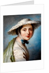 Head of a Girl Wearing a White Hat by William Hoare