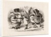 Alice arming Tweedledum and Tweedledee by Dalziel Brothers. Print. England