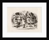 Alice arming Tweedledum and Tweedledee by Dalziel Brothers. Print. England