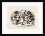 Alice arming Tweedledum and Tweedledee by Dalziel Brothers. Print. England