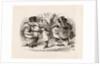 Alice arming Tweedledum and Tweedledee by Dalziel Brothers. Print. England