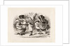 Alice arming Tweedledum and Tweedledee by Dalziel Brothers. Print. England