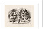 Alice arming Tweedledum and Tweedledee by Dalziel Brothers. Print. England