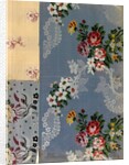 Textil design with a floral pattern by Anonymous