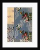 Textil design with a floral pattern by Anonymous