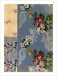 Textil design with a floral pattern by Anonymous