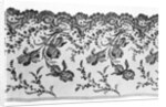 Lace with design of irises by Anonymous