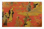 Detail of plate or bowl for sake by Kajikawa