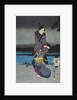 Young woman admiring cherry blossom at night, detail of triptych by Utagawa Hiroshige