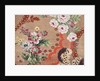 Draft for a woven silk with feathers, flowers, and lace meanders by Anonymous