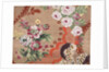 Draft for a woven silk with feathers, flowers, and lace meanders by Anonymous