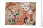 Draft for a woven silk with feathers, flowers, and lace meanders by Anonymous