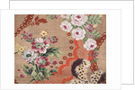 Draft for a woven silk with feathers, flowers, and lace meanders by Anonymous