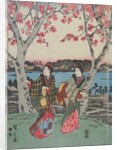 Women Travelling on the Beach of Futami by Ando Hiroshige