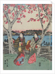 Women Travelling on the Beach of Futami by Ando Hiroshige