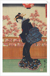 Picnic under cherry tree by Ando Hiroshige
