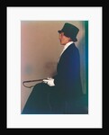 Woman in top hat sitting by Curtis Moffat