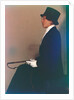 Woman in top hat sitting by Curtis Moffat