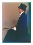 Woman in top hat sitting by Curtis Moffat